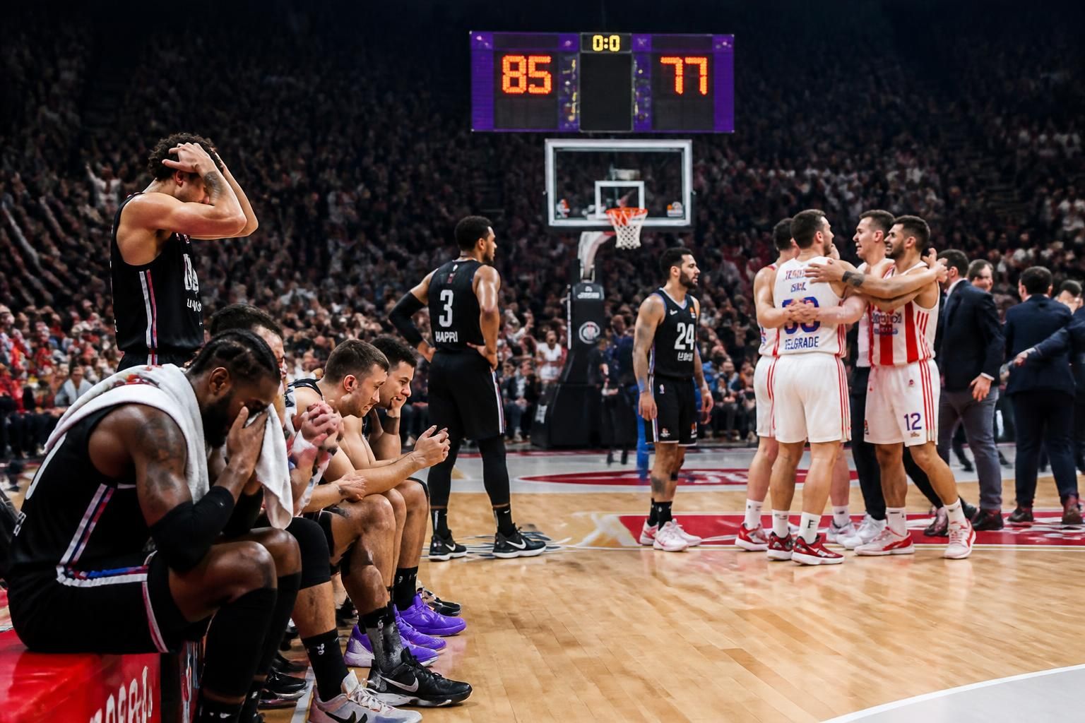 paris basketball verliest van rode ster belgrado en sluit hun reeks af.