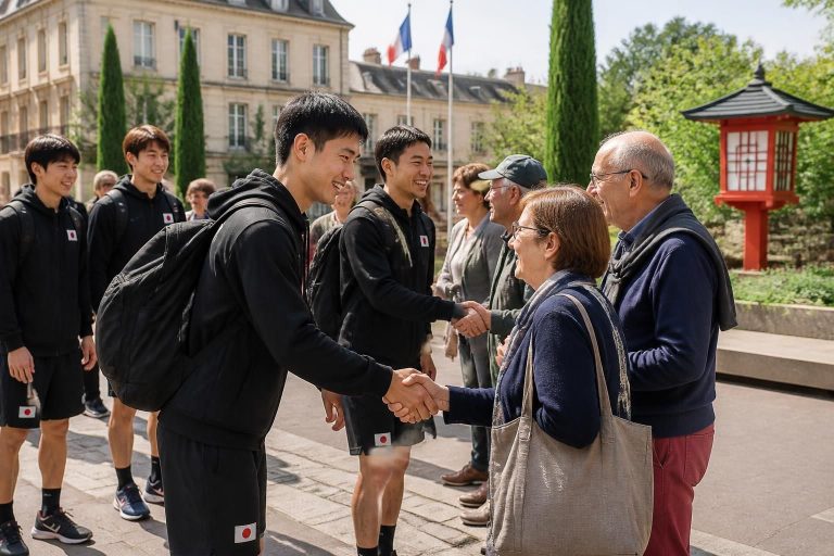 ontdek hoe maulévrier een japanse basketbaldelegatie verwelkomt tijdens hun bijzondere bezoek, met culturele uitwisselingen en sportieve activiteiten.