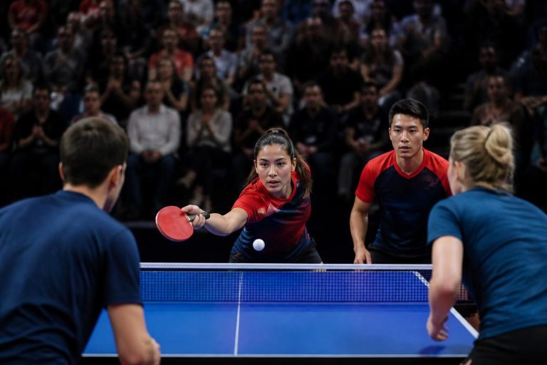 lees hoe isa cok vol ambitie uitkijkt naar de spannende tafeltenniswedstrijd in het gemengd dubbel, waar alles kan gebeuren.